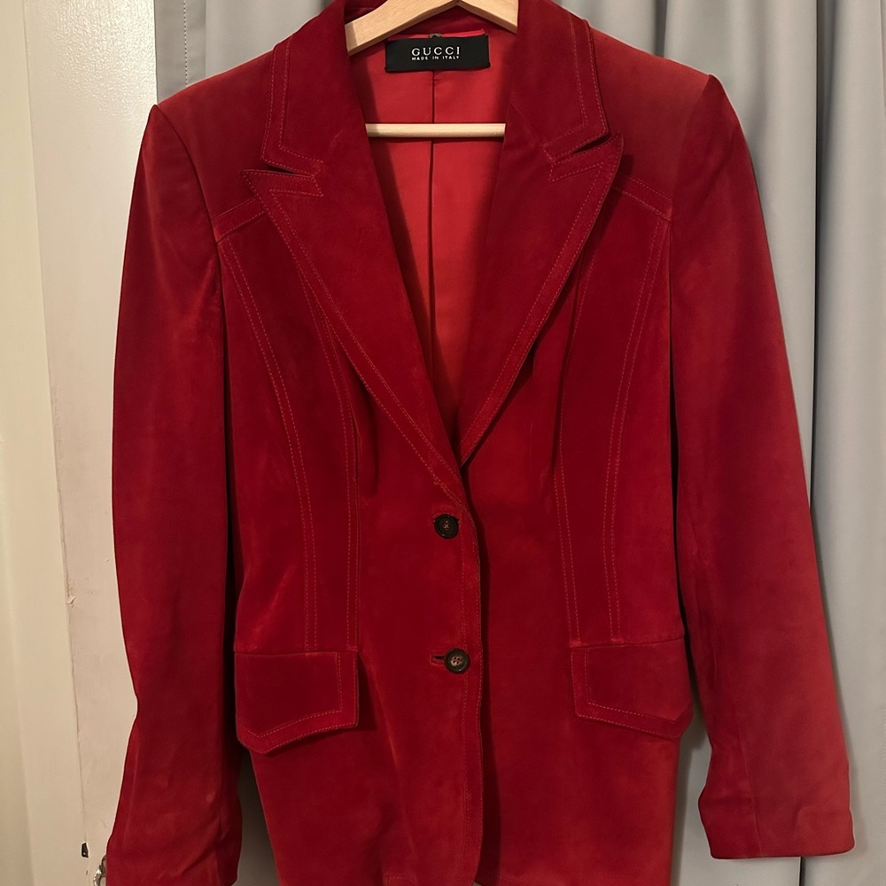 Gucci Suede red blazer